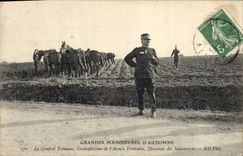Vintage Postcard Militaria Major objectives of autumn general Tremeau Commander in chief of the French Army Directing of the Operations