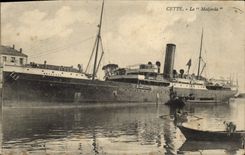 Vintage Postcard Boat This Medjerda