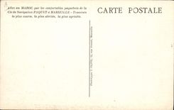 Vintage Postcard Bateau Marshal Lyautey Courrier of Morocco Arrivee has Casablanca