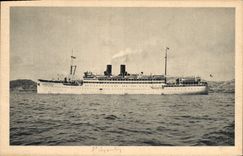 Vintage Postcard Boat Shipping company Package the steamer Marshal Lyautey Marseilles