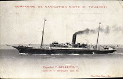 CPA Bateau Compagnie de Navigation mixte Cie Touache Paquebot Mustapha 