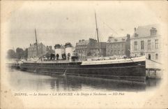 Vintage Postcard Bateau Dieppe the steamer the English Channel of Dieppe has Newhaven