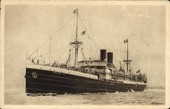 CPA Bateau Cie Paquet SS Medie II 