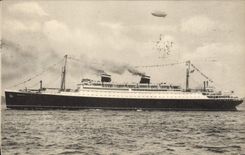 Vintage Postcard Boat SS Manahttan