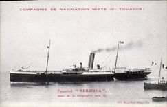 CPA Bateau Compagnie de Navigation mixte Cie Touache Paquebot Medjerda 