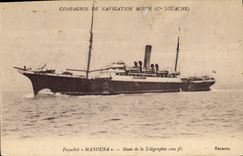 CPA Bateau Compagnie de Navigation Mixte Cie Touache Paquebot Manouba 