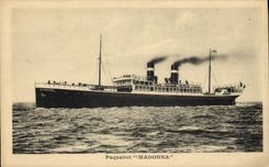 Vintage Postcard Boat Steamer Madonna