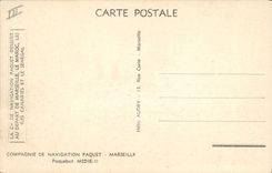 Vintage Postcard Mixed Boat Shipping company Parquet floor Marseilles Steamer Medie II