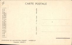 CPA Bateau Compagnie de Navigation Mixte Parquet Marseille Paquebot Medie II 