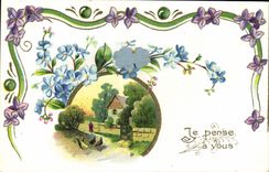 CPA Fantaisie Fleurs 