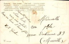 Vintage Postcard Fantaisie Flowers Horseshoe Trefle Heart