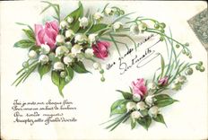 CPA Fantaisie Fleurs Muguet 