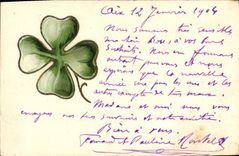 CPA Fantaisie Fleurs Trefle 