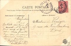 Vintage Postcard Fantaisie Flowers Woman Grips