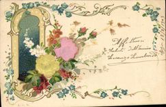 CPA Fantaisie Fleurs 