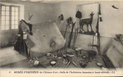 CPA Chasse Musee Pyreneen du chateau fort Salle de l'habitation humaine a haute altitude 