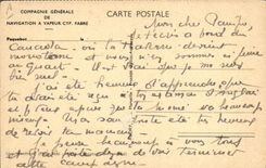 Postal Caza Compañía General de Navegación tiene vapor Cyp Fabre una pantera Mayo Kebi África Ecuatorial Francés Cazador