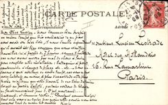 Postal Caza París Montmartre Vista de los jardines del antiguo vuelven de caza de Enrique IV Rue San Vincent