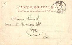 Postal Caza en De Nevers Perro Cazadores