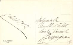 Postal Fantasia Ilustrador Mujer - niño Pascuas Oveja