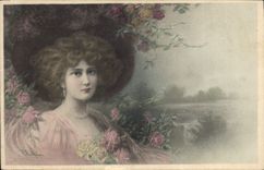 CPA Fantaisie Illustrateur Femme