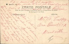CPA Femme Aubade a la lune 