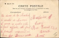 CPA Femme Aubade a la lune 