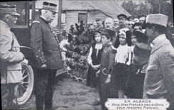 Vintage Postcard Militaria In Alsace You are French my children