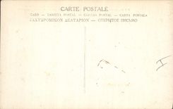 Vintage Postcard Militaria Close to the face general French greets the flag