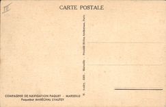 Vintage Postcard Mixed Boat Shipping company Package Marseilles Lyautey Marshal