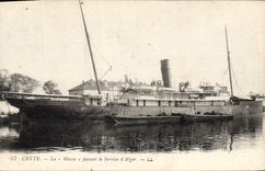 Vintage Postcard Boat This Marsa making the service of Algiers Algeria