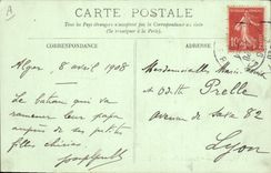 Vintage Postcard Boat Algiers Marshal Bugeaud Algeria