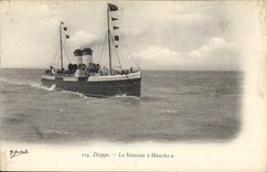 CPA Bateau Dieppe Le steamer Manche 