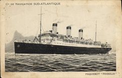 Vintage Postcard Boat Co of Southern Navigation Atlantic Massilia