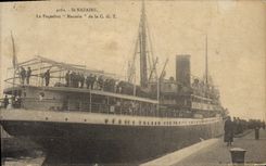 CPA Bateau St Nazaire Le Paquebot Macoris de la CGT 