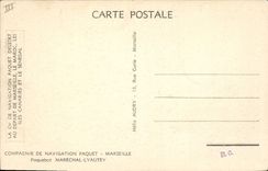 CPA Bateau Compagnie de Navigation Mixte Marseille Marechal Lyautey
