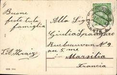 CPA Cloche Colombe Fleurs 