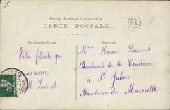 CPA Cloche Femme Fleurs 