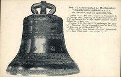 Vintage Postcard Cloche the Savoyard one of Montmartre Crowns Paris Heart