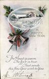 Vintage Postcard Bell New year