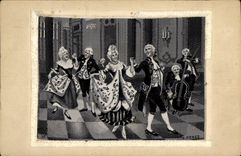 Vintage Postcard Fantasy Woman (toilée chart)