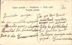CPA Fantaisie Fleurs Conchita (carte toilée) 