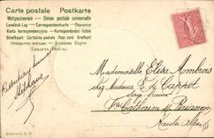 CPA Fantaisie Maison (carte toilée) 