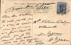 CPA Fantaisie Fleurs (carte toilée) 