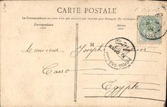 CPA Fantaisie Fleurs (carte toilée) 