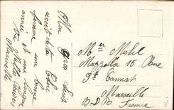 Vintage Postcard Fantasy Flowers Doves Boat (toilée chart)