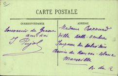 Vintage Postcard Cueillette of the flowers of orange tree Dimensions Azure