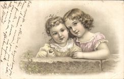 Vintage Postcard Fantasy Enfanst Illustrator