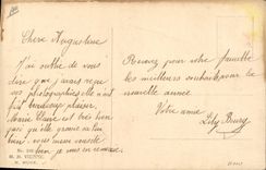 Vintage Postcard Fantasy Women Car Happy new year