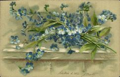 CPA Fantaisie Illustrateur Fleurs 